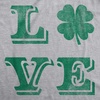Womens St Patricks Day Shirt Lucky Love Clover Shamrock Tee | Funny T Shirts, Saint Patrick’s Day Tops for Women, Cool Love Top, Soft Cotton Blend, Women’s Novelty Tees(Light Heather Grey)