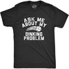 Mens Funny Pickleball T Shirts Hilarious Pickleball Sports Tees for Guys(Dinking Problem)