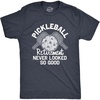 Mens Funny Pickleball T Shirts Hilarious Pickleball Sports Tees for Guys(Retirement)