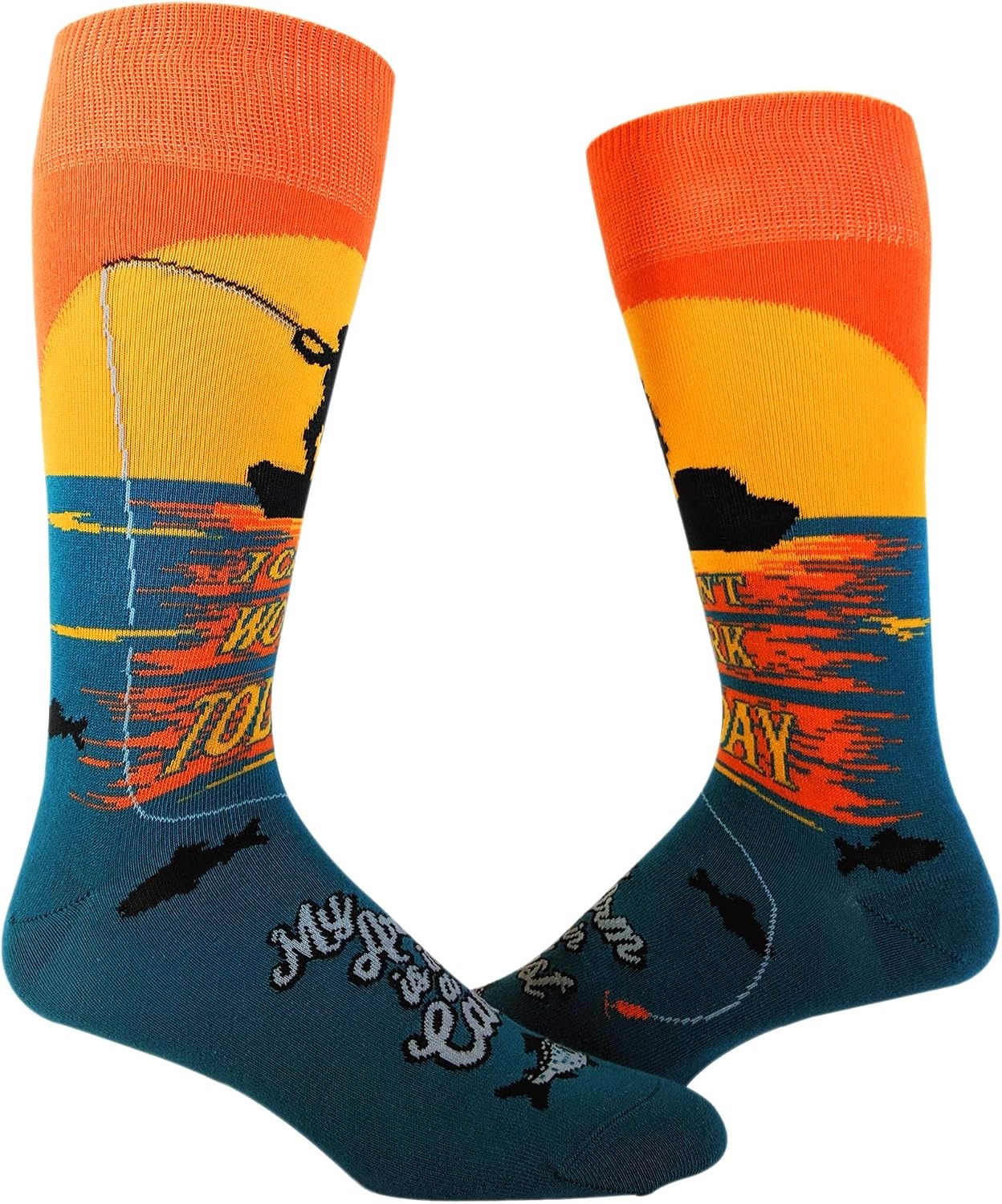 image:imageI Cant Work Today My Arm is in A Cast Funny Fishing Fathers Day Large TShirt and Sock Combo