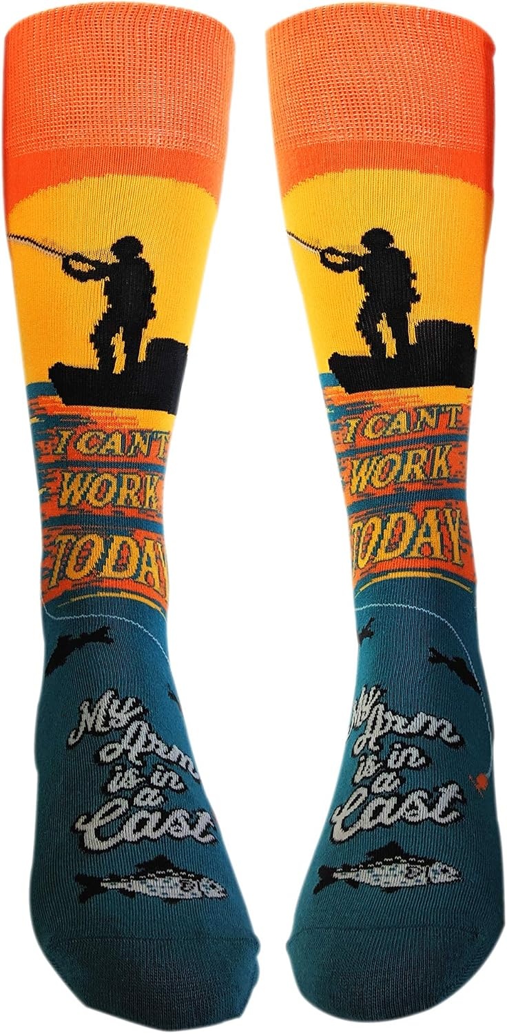 image:imageI Cant Work Today My Arm is in A Cast Funny Fishing Fathers Day XXL TShirt and Sock Combo