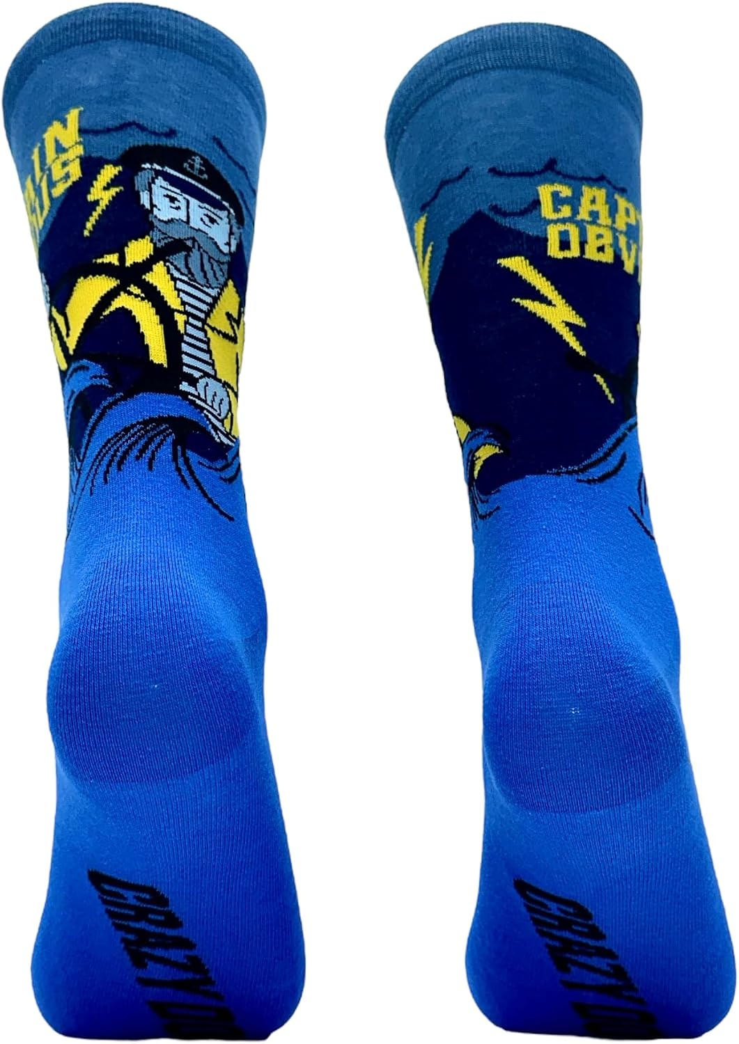 image:imageMens Captain Obvious Socks Funny Boat Fishing Sailor Novelty Joke Footwear Funny Graphic Socks Graphic Sock Cool Sarcastic Sock Stretchy and Soft Novelty Socks