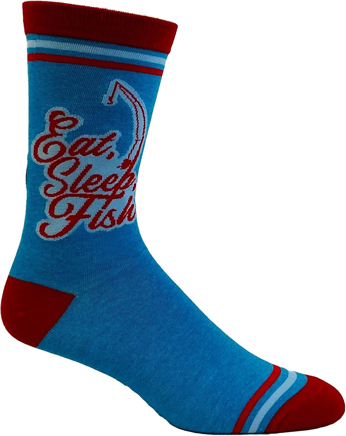 image:imageMens Eat Sleep Fish Socks Funny Fishing Lover Fathers Day Footwear Funny Graphic Socks Dad Joke Sock Cool Fishing Sock Stretchy and Soft Novelty Socks