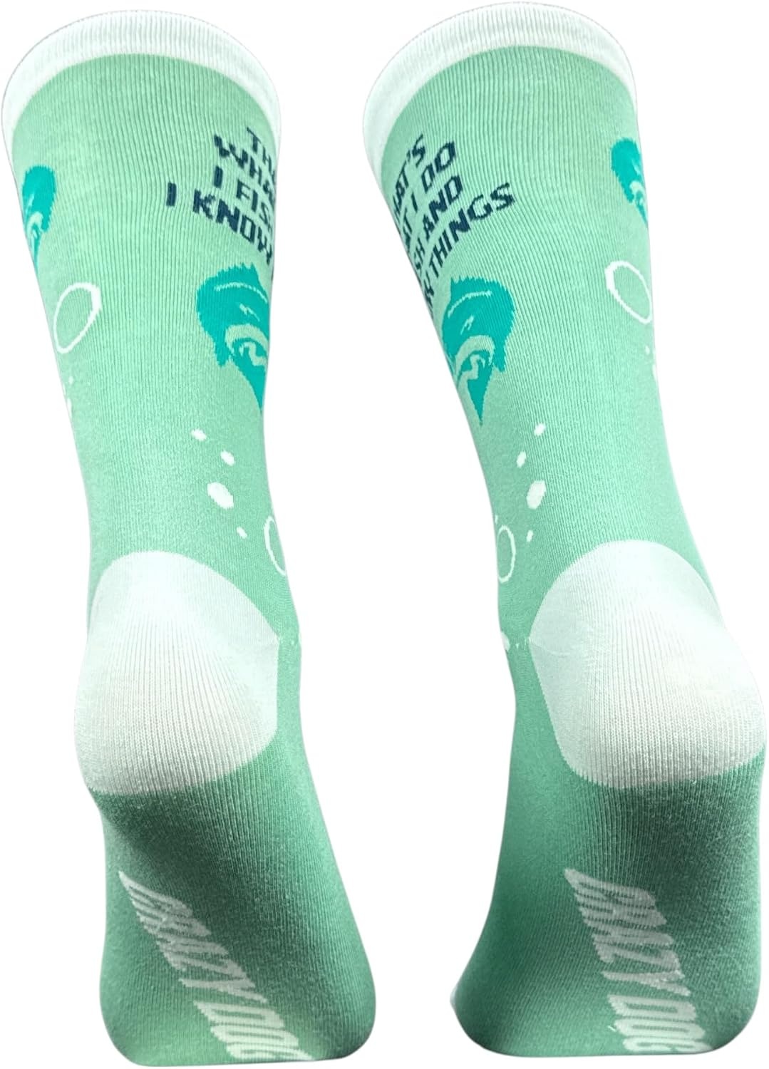 image:imageMens Thats What I Do I Fish and I Know Things Funny Fishing Socks Funny Graphic Socks Graphic Sock Cool Fishing Sock Stretchy and Soft Novelty Socks