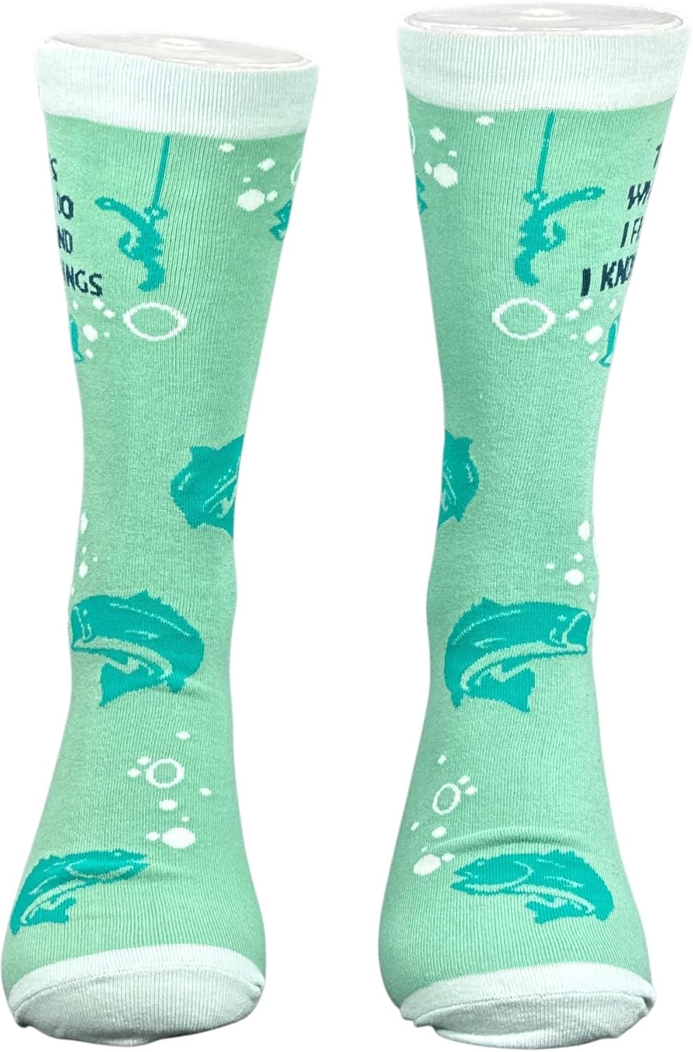 image:imageMens Thats What I Do I Fish and I Know Things Funny Fishing Socks Funny Graphic Socks Graphic Sock Cool Fishing Sock Stretchy and Soft Novelty Socks