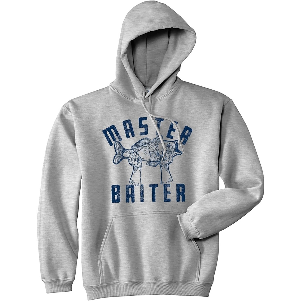 image:imageFishing Hoodies Funny and Sarcastic Unisex Hooded Sweatshirts for Fishermen Funny Sweater Fishing Hoodie Cool Pullover Warm and Soft Novelty SweatshirtHeather Grey Master Baiter