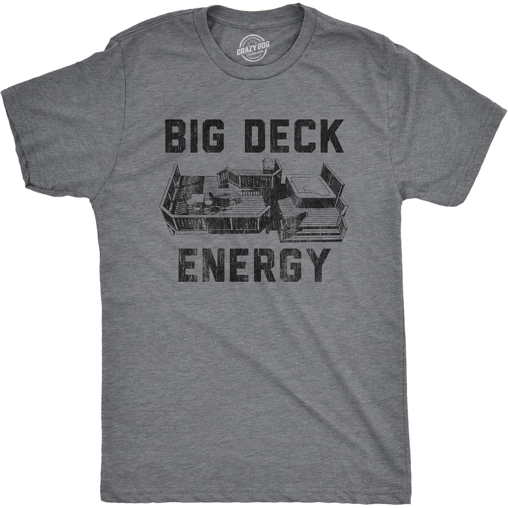 image:imageFunny Dad T Shirts Sarcastic Husband Tees Joke Humor for Father Funny T Shirts Dad Joke Apparel for Men Cool Mechanic Short Sleeve Soft Cotton Blend Novelty Tees for GuysBig Deck Energy