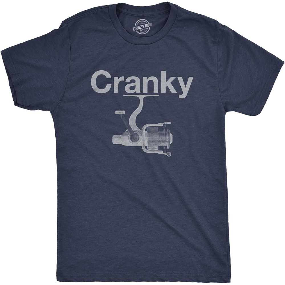 image:imageMens Funny T Shirts Cranky Sarcastic Fishing Graphic Novelty Tee for Men  Funny T Shirts Graphic Apparel for Men Cool Fishing Short Sleeve Sarcastic Soft Cotton Blend Novelty Tees for Guys