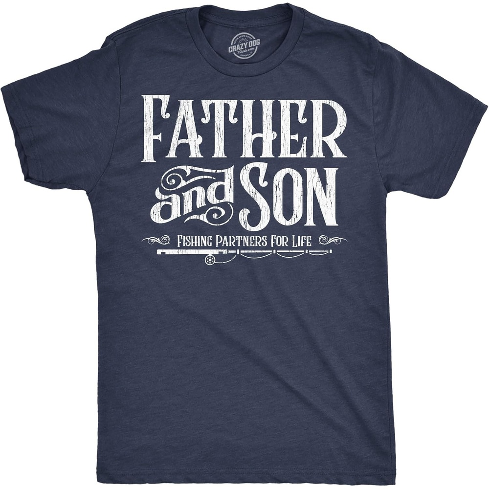 image:imageMens Funny T Shirts Father amp Son Fishing Partners for Life Fathers Day Tee Funny T Shirts Dad Joke Apparel for Men Cool Fishing Short Sleeve Soft Cotton Blend Novelty Tees for Guys