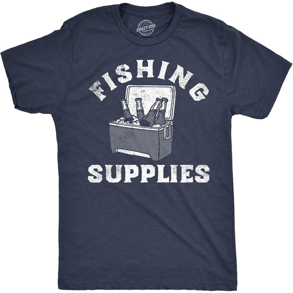 image:imageMens Funny T Shirts Fishing Supplies Sarcastic Drinking Graphic Tee for Men Funny T Shirts Graphic Apparel for Men Cool Fishing Short Sleeve Drinking Soft Cotton Blend Novelty Tees for Guys
