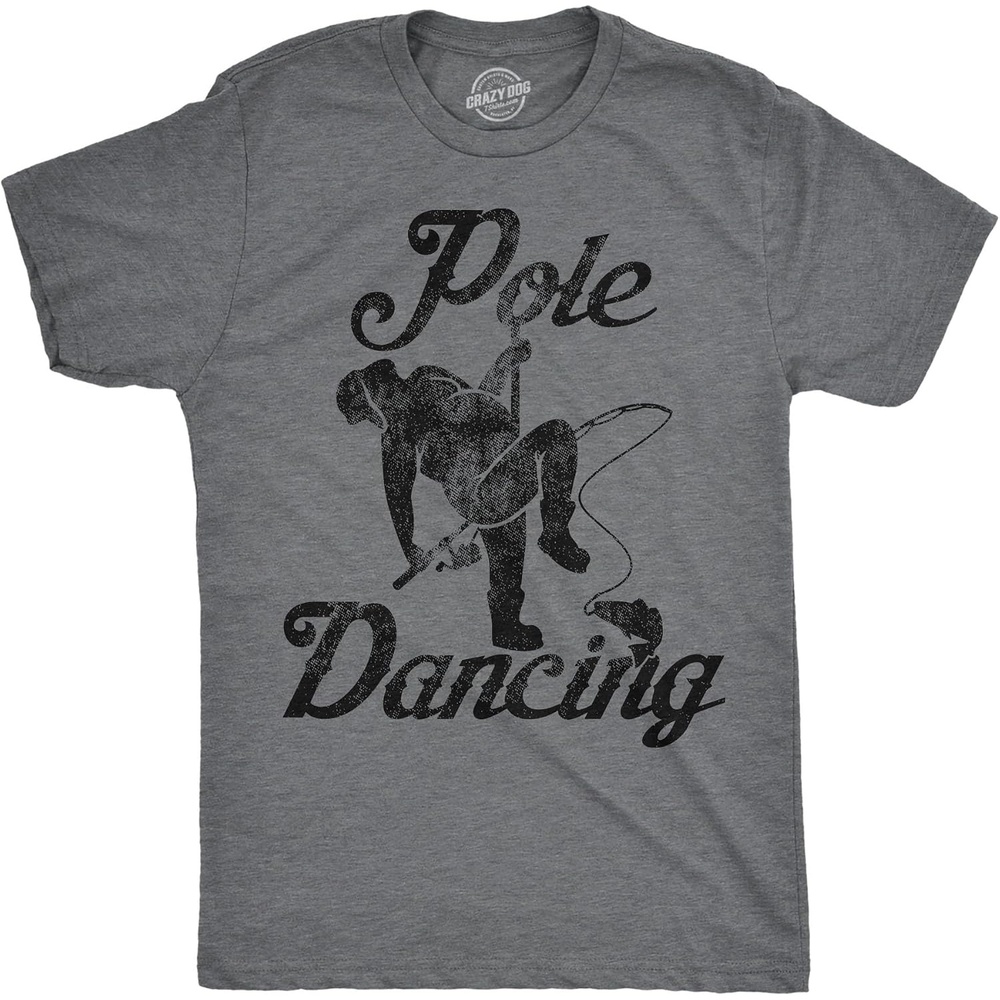 image:imageMens Funny T Shirts Pole Dancing Fishing Tee for Men Funny T Shirts Graphic Apparel for Men Cool Fishing Short Sleeve Sarcastic Soft Cotton Blend Novelty Tees for Guys