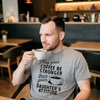 Funny Dad T Shirts Sarcastic Husband Tees Joke Humor for Father | Funny T Shirts, Dad Joke Apparel for Men, Cool Mechanic Short Sleeve, Soft Cotton Blend, Novelty Tees for Guys(Strong Coffee)