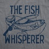 Funny Fishing Shirt The Fish Whisperer Lake Life Enthusiasts | Funny T Shirts, Graphic Apparel for Men, Cool Fishing Short Sleeve, Soft Cotton Blend, Novelty Tees for Guys(Dark Heather Grey)