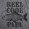 Funny Fishing Shirts for Dad Cool Father’s Day Fish Tees for Pop(Dark Heather Grey – Reel Cool Papa)