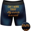 Funny Fishing and Hunting Boxers for Men Sarcastic Briefs for Guys | Deer and Fishing Joke Underwear, Funny Graphic Boxers, Dad Joke , Cool Hunting, Sarcastic, Soft Stretchy Cotton Blend for(Arm in a Cast)