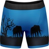 Mens Animal Boxers Funny Cat Dog Fish and More Novelty Underwear | Funny Graphic Boxers, Animal , Cool Sarcastic, Soft Stretchy Cotton Blend for Comfort, Mens Novelty Boxer Briefs(Staring Elephant)