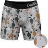 Mens Animal Boxers Funny Cat Dog Fish and More Novelty Underwear | Funny Graphic Boxers, Animal , Cool Sarcastic, Soft Stretchy Cotton Blend for Comfort, Mens Novelty Boxer Briefs(Cat Butt)
