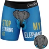 Mens Animal Boxers Funny Cat Dog Fish and More Novelty Underwear | Funny Graphic Boxers, Animal , Cool Sarcastic, Soft Stretchy Cotton Blend for Comfort, Mens Novelty Boxer Briefs(Staring Elephant)