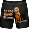 Mens Animal Boxers Funny Cat Dog Fish and More Novelty Underwear | Funny Graphic Boxers, Animal , Cool Sarcastic, Soft Stretchy Cotton Blend for Comfort, Mens Novelty Boxer Briefs(Dog Thinks Im Cool)
