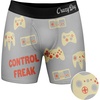 Mens Animal Boxers Funny Cat Dog Fish and More Novelty Underwear | Funny Graphic Boxers, Animal , Cool Sarcastic, Soft Stretchy Cotton Blend for Comfort, Mens Novelty Boxer Briefs(Control Freak)