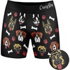 Mens Animal Boxers Funny Cat Dog Fish and More Novelty Underwear | Funny Graphic Boxers, Animal , Cool Sarcastic, Soft Stretchy Cotton Blend for Comfort, Mens Novelty Boxer Briefs(Dogs 3 People)