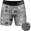 Mens Animal Boxers Funny Cat Dog Fish and More Novelty Underwear | Funny Graphic Boxers, Animal , Cool Sarcastic, Soft Stretchy Cotton Blend for Comfort, Mens Novelty Boxer Briefs(Cats 3 People)