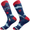 Men’s Fishing Makes Me Less Murdery Socks Funny Fish Angler Footwear | Funny Graphic Socks, Graphic Sock, Cool Fishing Sock, Stretchy and Soft, Novelty Socks