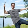Mens Fishing Saved Me from Being A Pornstar Now Im Just A Hooker Funny T Shirt(Dark Heather Grey)