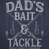 Mens Funny T Shirts Dads Bait and Tackle Sarcastic Fathers Day Graphic Novelty Fishing Tee for Men(Heather Navy – Dads Bait)