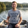 Mens Funny T Shirts Dads Bait and Tackle Sarcastic Fathers Day Graphic Novelty Fishing Tee for Men(Light Heather Grey – Dads Bait)