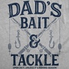 Mens Funny T Shirts Dads Bait and Tackle Sarcastic Fathers Day Graphic Novelty Fishing Tee for Men(Light Heather Grey – Dads Bait)