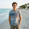 Mens Funny T Shirts Fish Sea Shells American Flag Fishing 4th of July Tee | Funny T Shirts, Patriotic Apparel for Men, Cool Fishing Short Sleeve, Soft Cotton Blend, Novelty Tees for Guys