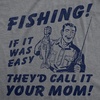 Mens Funny T Shirts Fishing If It was Easy Theyd Call It Your Mom Sarcastic Graphic Novelty Joke Tee for Men