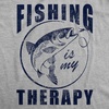 Mens Funny T Shirts Fishing is My Therapy Fish Tee for Men | Funny T Shirts, Graphic Apparel for Men, Cool Fishing Short Sleeve, Sarcastic, Soft Cotton Blend, Novelty Tees for Guys
