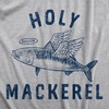 Mens Holy Mackerel T Shirt Funny Angel Halo Blessed Fish Saying Joke Tee | Funny T Shirts, Graphic Apparel for Men, Cool Fishing Short Sleeve, Sarcastic, Soft Cotton Blend, Novelty Tees for Guys(Light Heather Grey – Holy)
