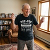 Mens Pop Pop Because Grandpa is for The Old Guys T Shirt | Funny T Shirts, Dad Joke Apparel for Men, Cool Grandpa Short Sleeve, Soft Cotton Blend, Novelty Tees for Guys(Heather Black)