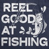 Mens Reel Good At Fishing Funny Fisherman Graphic T Shirt Tee | Funny T Shirts, Graphic Apparel for Men, Cool Fishing Short Sleeve, Soft Cotton Blend, Novelty Tees for Guys