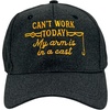 Can’t Work Today My Arm is in A Cast Hat Funny Fishing Rod Joke Cap | Funny Hats, Dad Joke , Cool Fishing, Novelty Caps for Men(Black – My Arm is in a Cast)