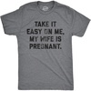 Funny Dad T Shirts Sarcastic Husband Tees Joke Humor for Father | Funny T Shirts, Dad Joke Apparel for Men, Cool Mechanic Short Sleeve, Soft Cotton Blend, Novelty Tees for Guys(Pregnant Wife)