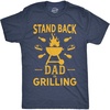 Funny Fishing Shirts for Dad Cool Father’s Day Fish Tees for Pop(Heather Navy – Dad Grilling)