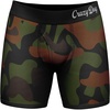 Funny Fishing and Hunting Boxers for Men Sarcastic Briefs for Guys | Deer and Fishing Joke Underwear, Funny Graphic Boxers, Dad Joke , Cool Hunting, Sarcastic, Soft Stretchy Cotton Blend for(Trophy Husband)