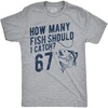 How Many Fish Should I Catch 6 7 Fishing Meme T-Shirt for Men | Funny T Shirts, Graphic Apparel for Men, Cool Fishing Short Sleeve, Meme, Soft Cotton Blend, Novelty Tees for Guys