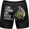 Mens Animal Boxers Funny Cat Dog Fish and More Novelty Underwear | Funny Graphic Boxers, Animal , Cool Sarcastic, Soft Stretchy Cotton Blend for Comfort, Mens Novelty Boxer Briefs(Fish and 3 People)