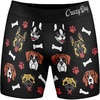 Mens Animal Boxers Funny Cat Dog Fish and More Novelty Underwear | Funny Graphic Boxers, Animal , Cool Sarcastic, Soft Stretchy Cotton Blend for Comfort, Mens Novelty Boxer Briefs(Dogs 3 People)