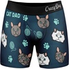 Mens Animal Boxers Funny Cat Dog Fish and More Novelty Underwear | Funny Graphic Boxers, Animal , Cool Sarcastic, Soft Stretchy Cotton Blend for Comfort, Mens Novelty Boxer Briefs(Cat Dad)