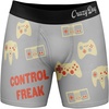 Mens Animal Boxers Funny Cat Dog Fish and More Novelty Underwear | Funny Graphic Boxers, Animal , Cool Sarcastic, Soft Stretchy Cotton Blend for Comfort, Mens Novelty Boxer Briefs(Control Freak)