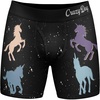 Mens Animal Boxers Funny Cat Dog Fish and More Novelty Underwear | Funny Graphic Boxers, Animal , Cool Sarcastic, Soft Stretchy Cotton Blend for Comfort, Mens Novelty Boxer Briefs(Magical)