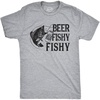 Mens Beer Fishy Fishy T Shirt Funny Fishing Drinking Hilarious Saying Novelty(Light Heather Grey)