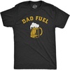 Mens Dad Fuel T Shirt Funny Father’s Day Beer Drinking Pint Lager Ale Lover Tee for Guys(Heather Black – Dadfuel)