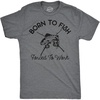 Mens Funny T Shirts Born to Fish Forced to Work Fishing Tee for Men | Funny T Shirts, Graphic Apparel for Men, Cool Fishing Short Sleeve, Office, Soft Cotton Blend, Novelty Tees for Guys
